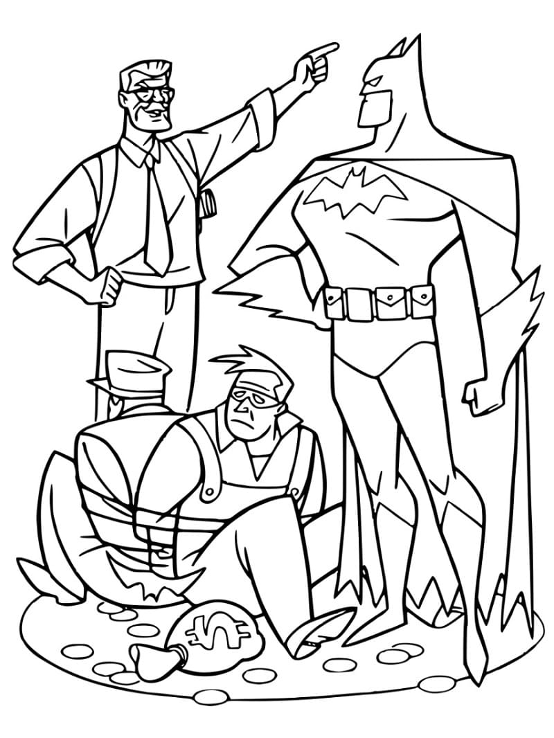 Batman s Jamesem Gordonem omalovánka