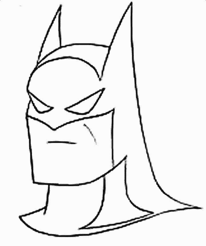 Batman s maskou omalovánka