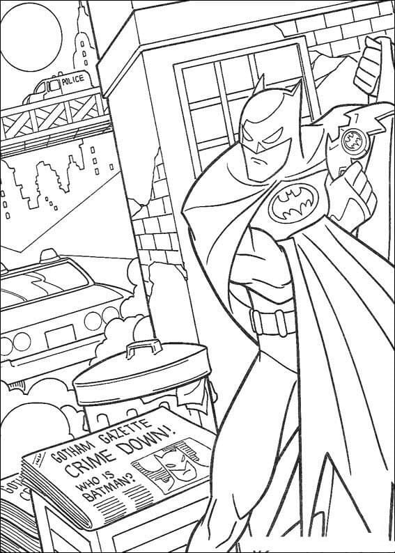Batman v Gothamu omalovánka