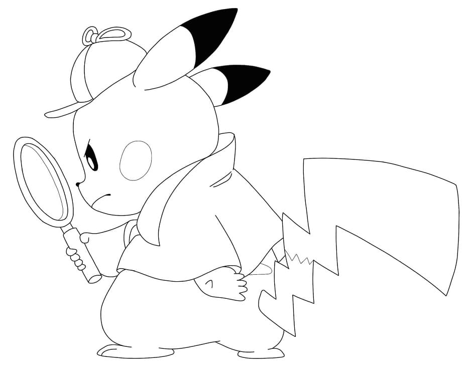 detektiv Pikachu omalovánka