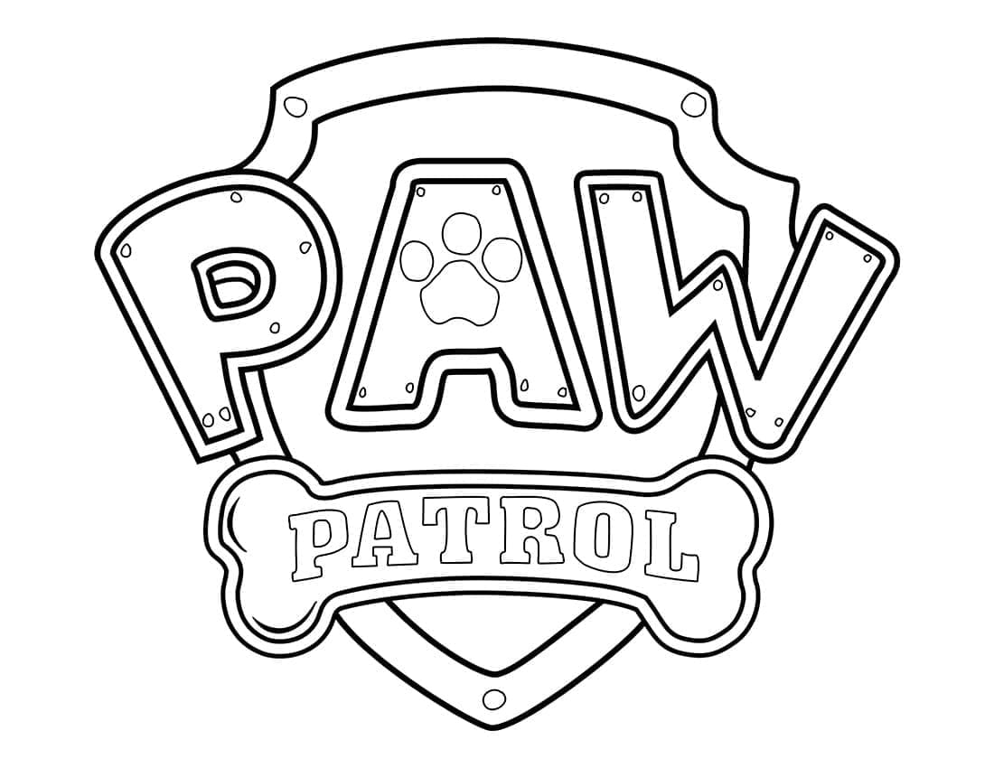Omalovánka Logo Tlapková Patrola