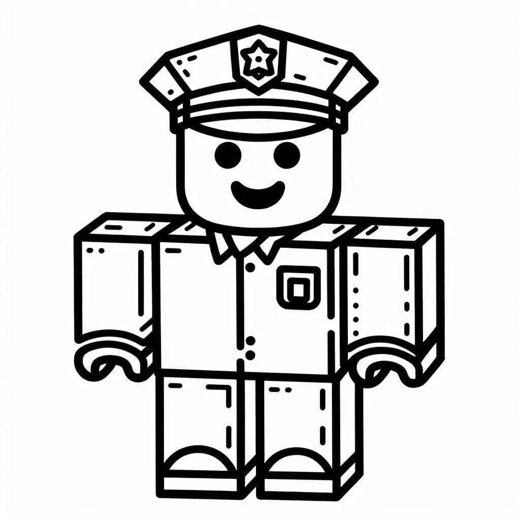 Omalovánka Nakreslete policii Roblox