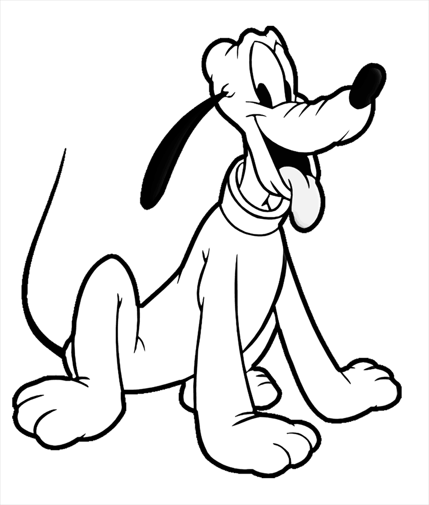 Pluto, slavný Disneyho pes omalovánka