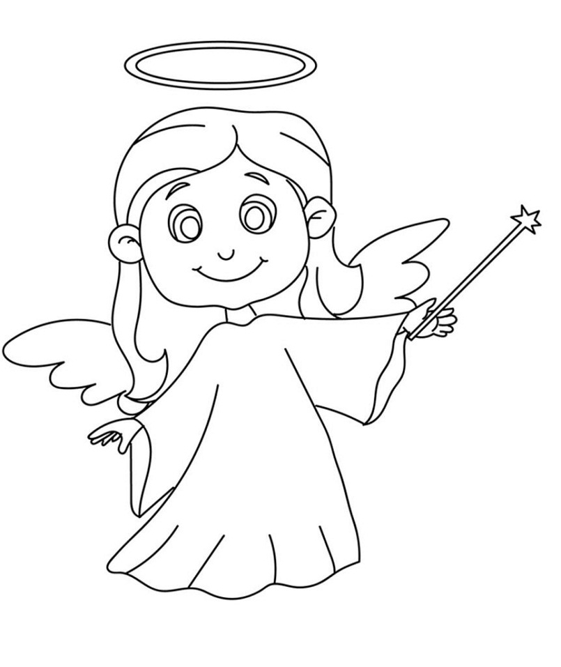 Anděl 1 omalovánka