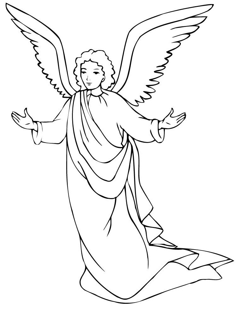 Anděl 3 omalovánka