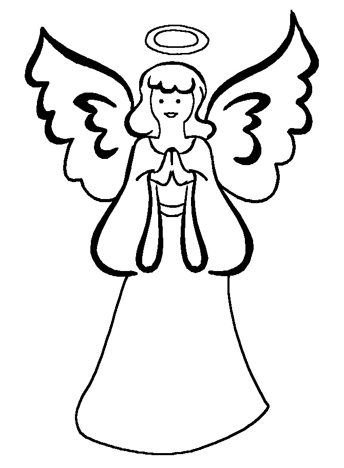 Anděl 4 omalovánka