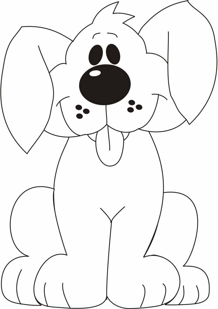 šťastná kresba psa omalovánka