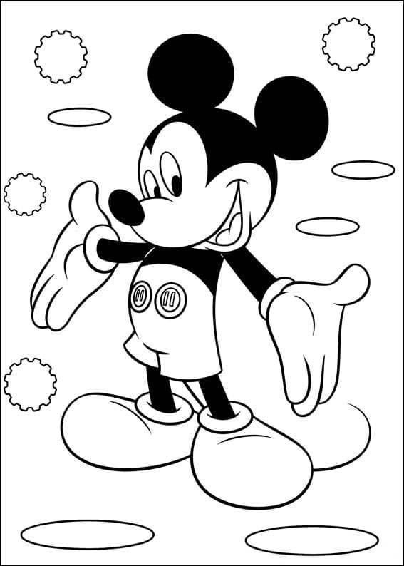 Šťastný Mickey Mouse omalovánka
