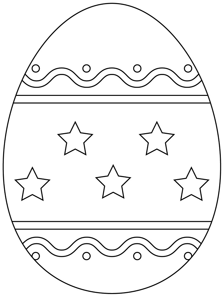 barvení krásných velikonočních vajíček 4 omalovánka