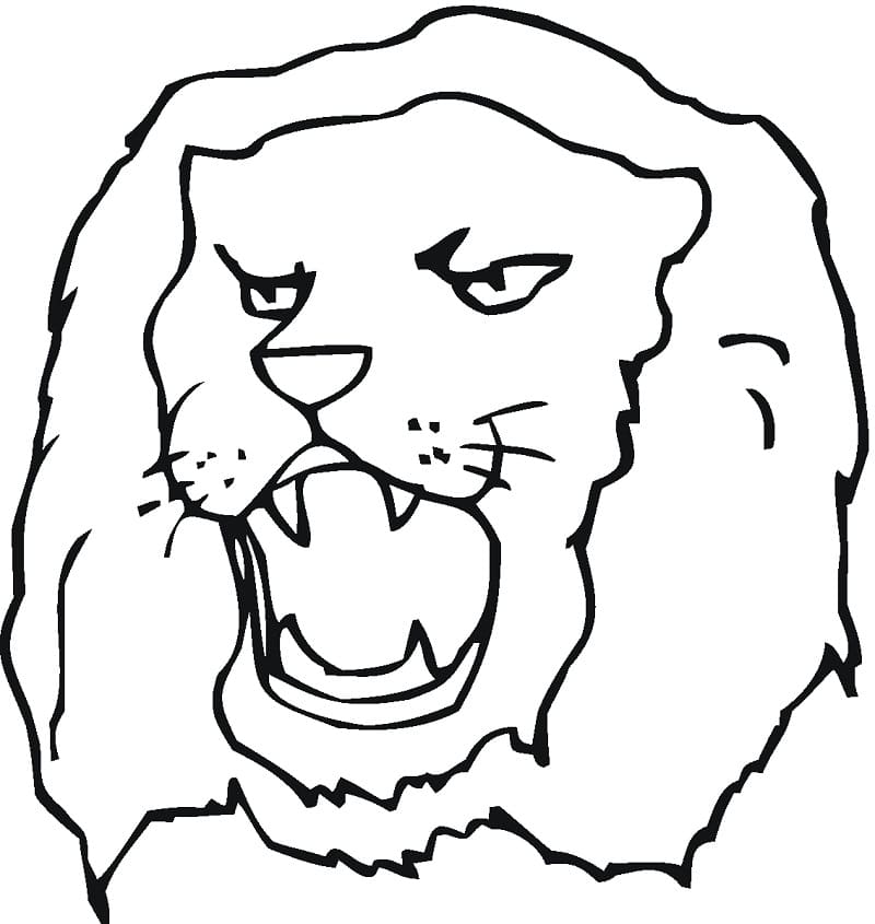 Lví tvář omalovánka