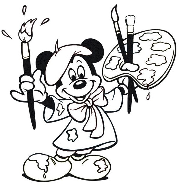 Mickey 15 omalovánka