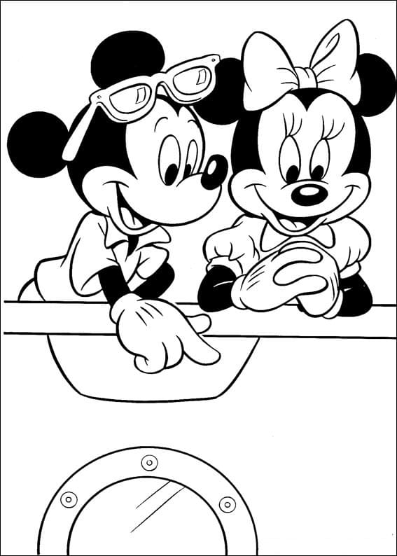 Mickey a Minnie na dovolené omalovánka