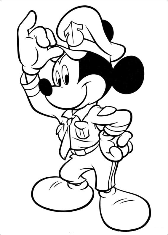 Mickey Mouse policie omalovánka