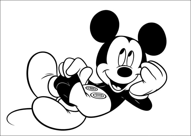 Mickey Mouse s úsměvem omalovánka