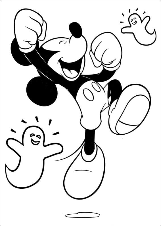 Mickey skáče omalovánka