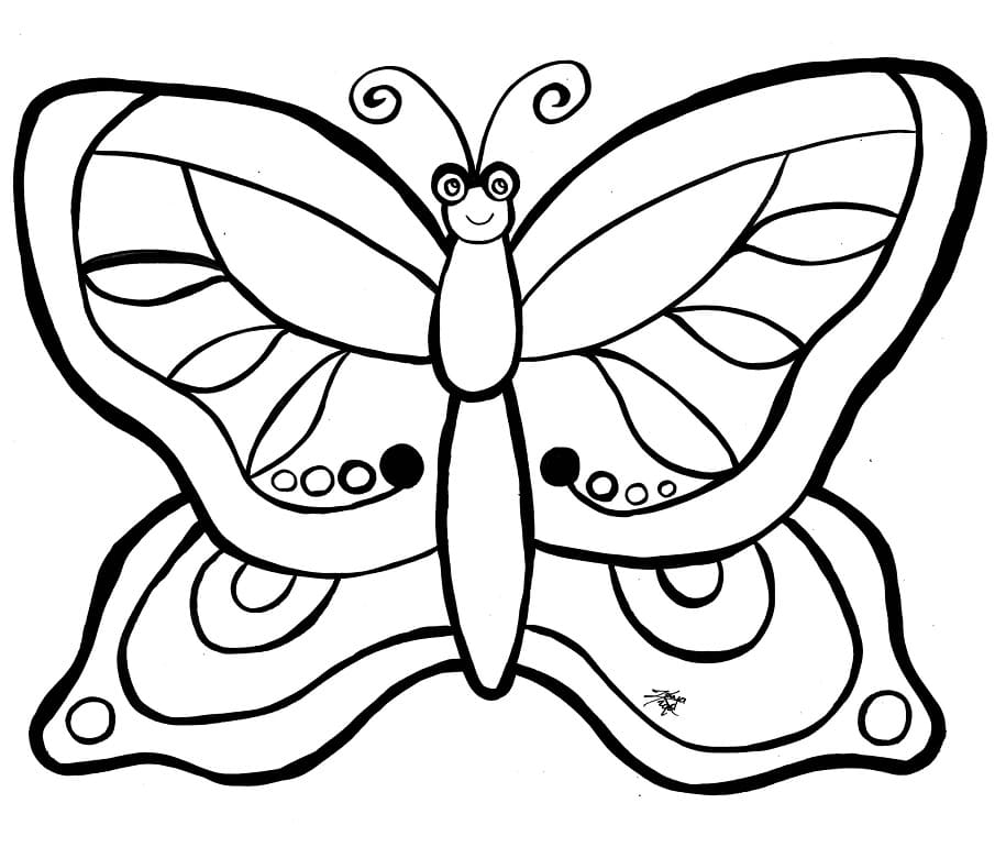 Omalovánka Motýl