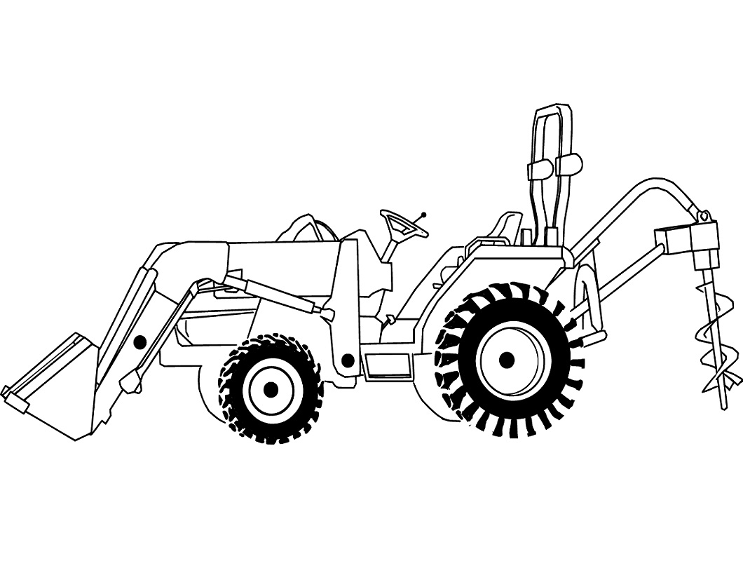 Načítání traktoru omalovánka