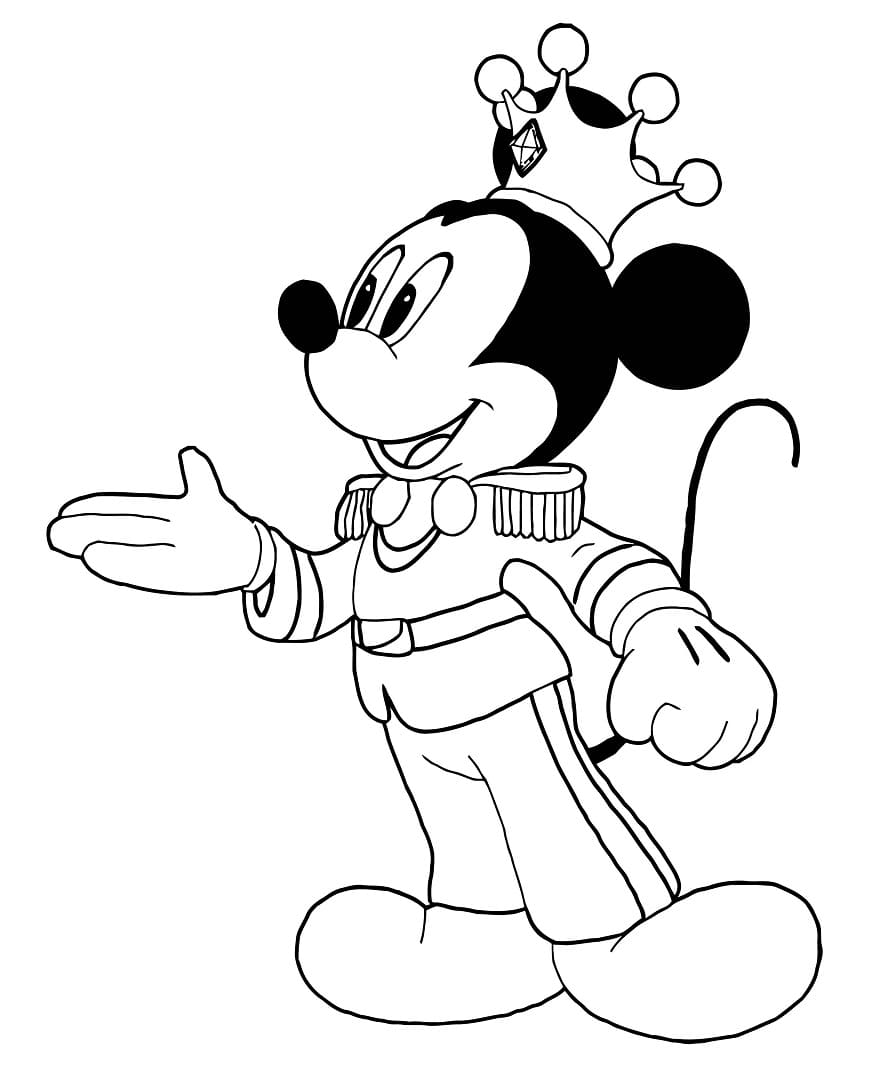 Princ Mickey omalovánka