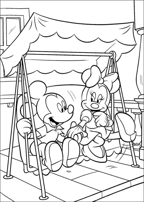 Randí Mickey a Minnie omalovánka