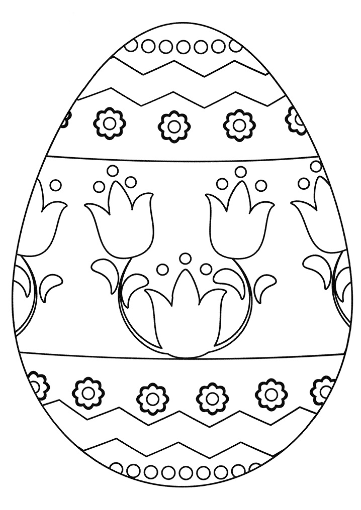 roztomilá omalovánka velikonoční vajíčko 2 omalovánka