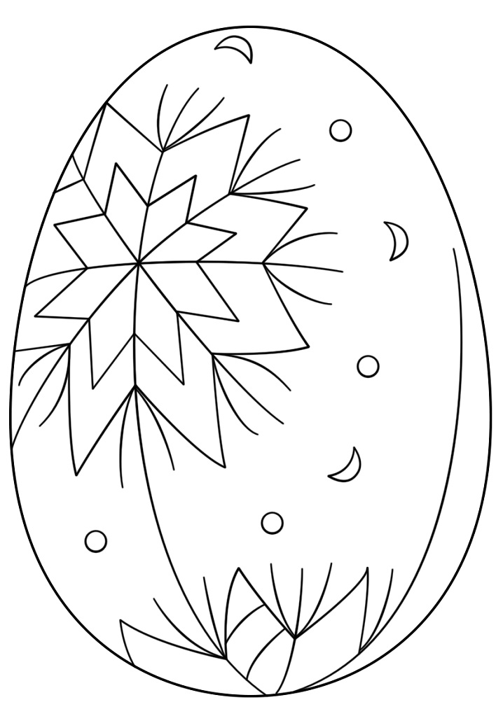 roztomilá omalovánka velikonoční vajíčko 7 omalovánka