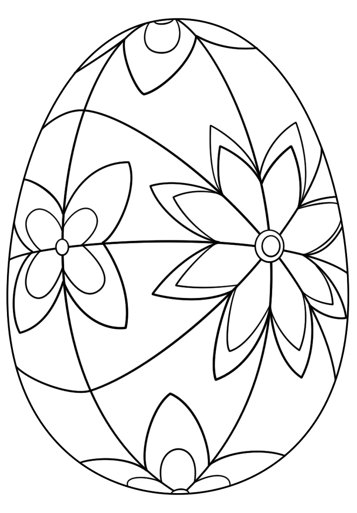 roztomilá omalovánka velikonoční vajíčko 8 omalovánka
