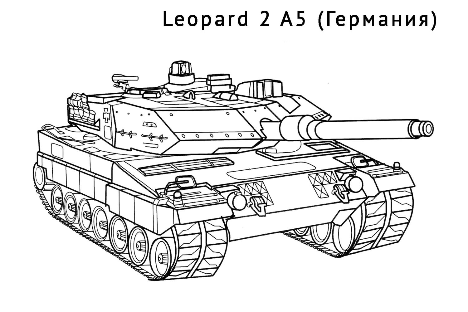 tank leopard 2 A5 omalovánka