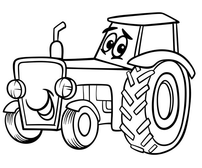 Traktor 2 omalovánka