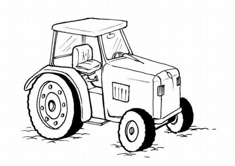 Traktor 20 omalovánka