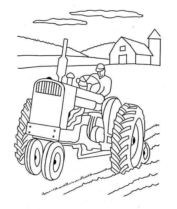 Traktor 5 omalovánka