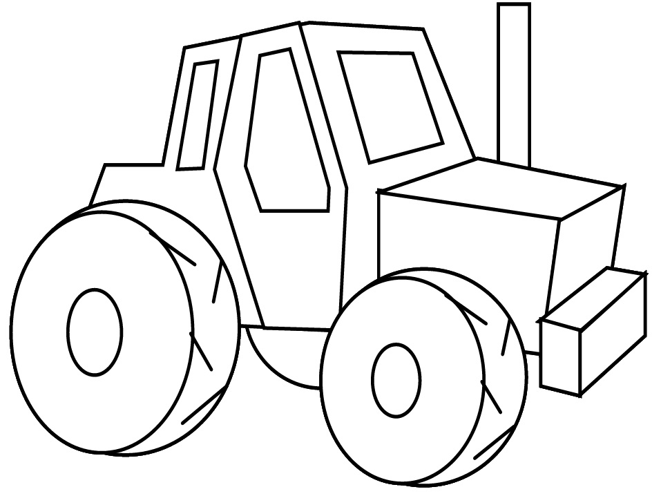 Traktor 9 omalovánka