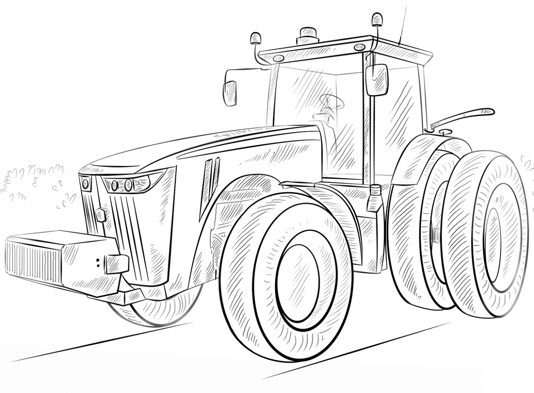 Omalovánka Traktor John Deere