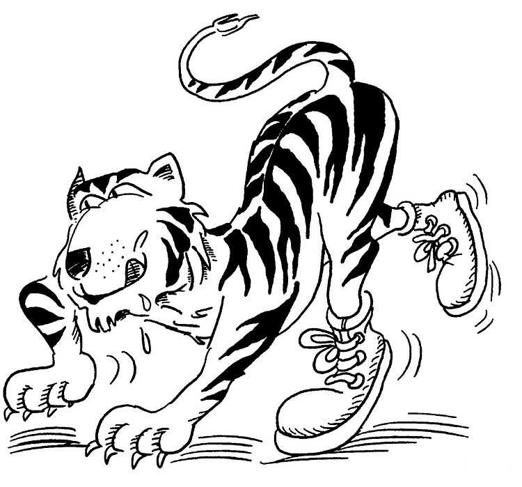 Tygr číslo 2 omalovánka