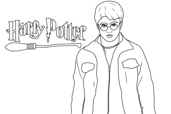 Podrobné omalovánky Harry Potter omalovánka