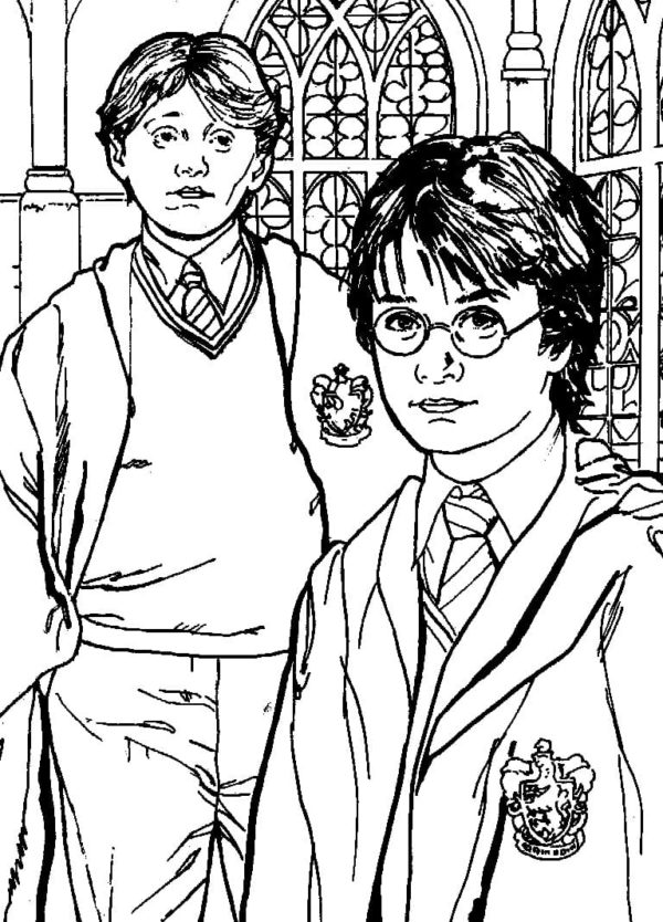 Ron a Harry Potter omalovánka