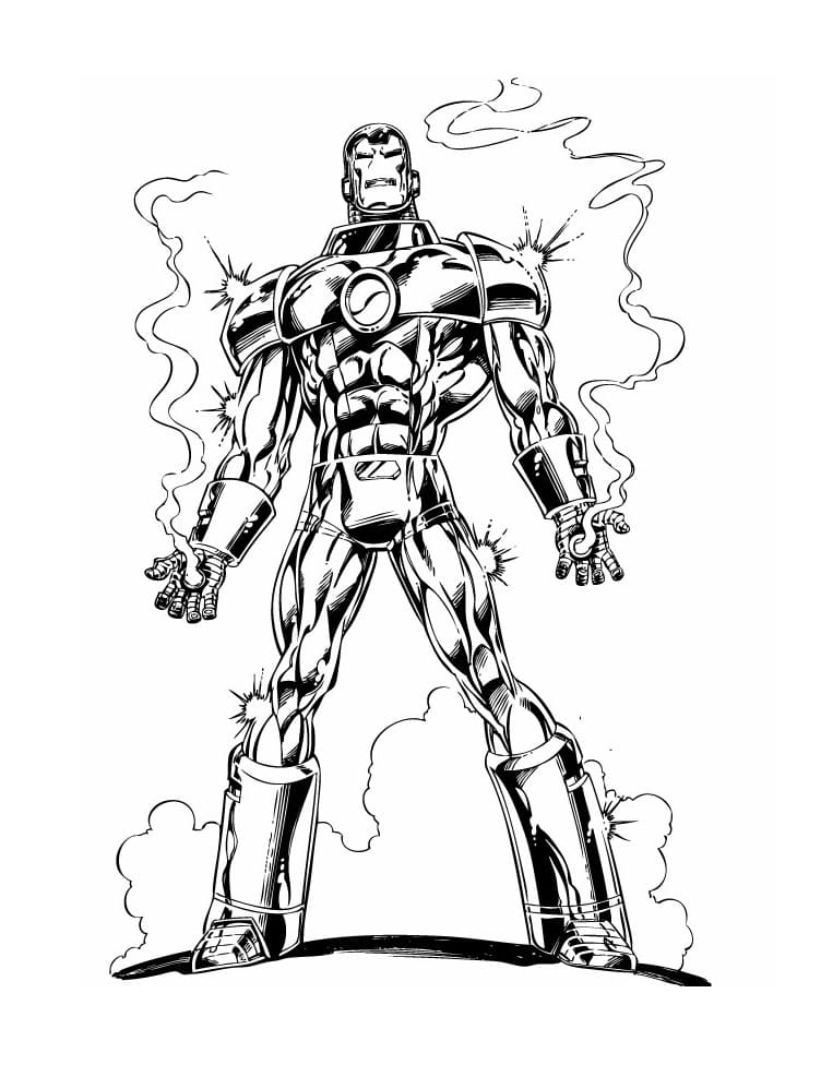 Animovaný Iron Man omalovánka