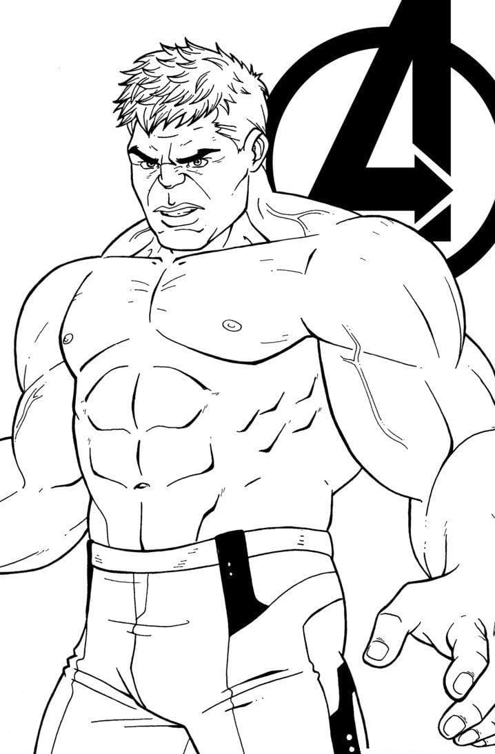 Avenger Hulk omalovánka