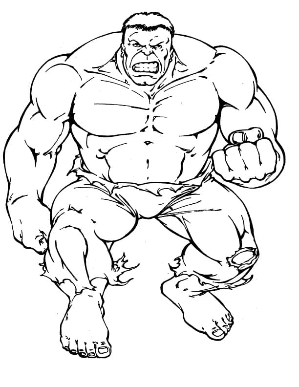 Chladný Hulk omalovánka