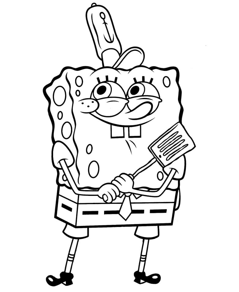 Šéfkuchař SpongeBob omalovánka
