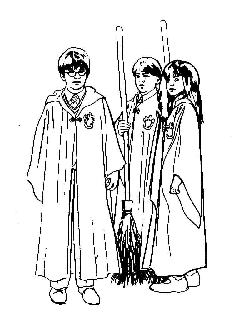 Harry Potter a přátelé omalovánka