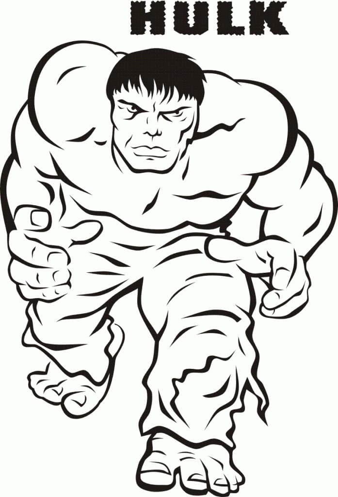 Hulk 10 omalovánka