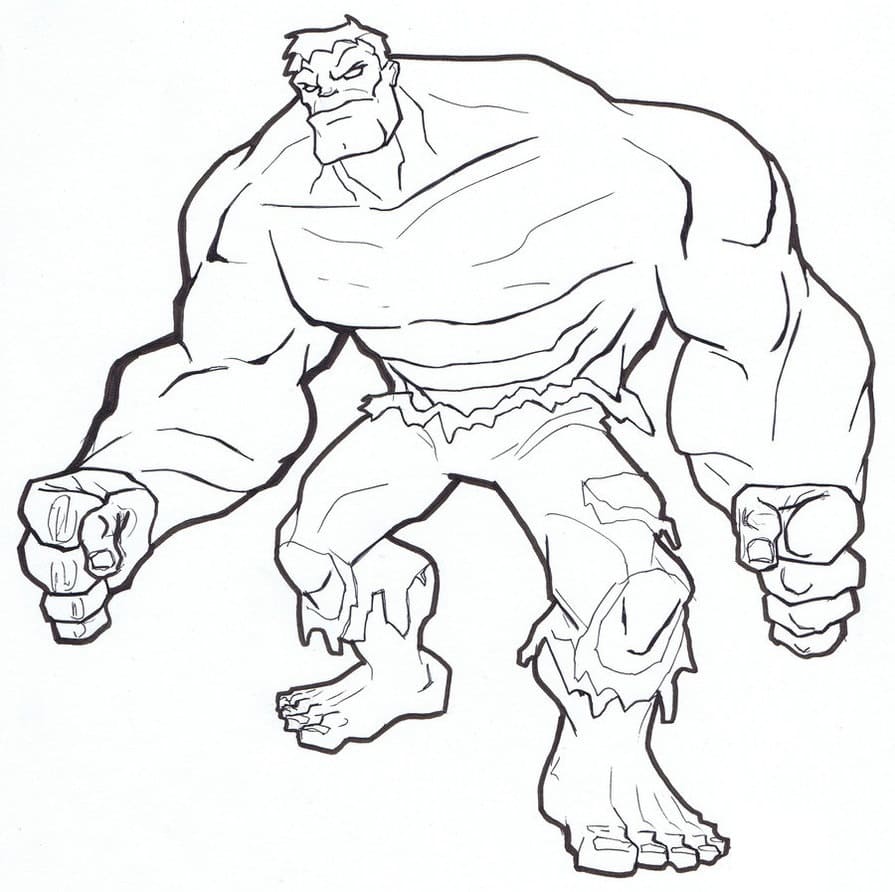 Hulk 11 omalovánka