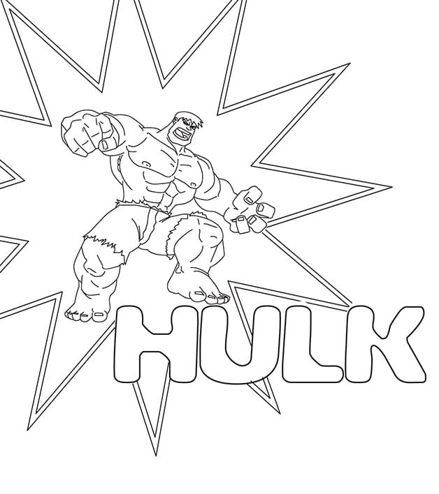 Hulk 15 omalovánka