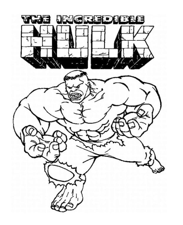 Hulk 3 omalovánka