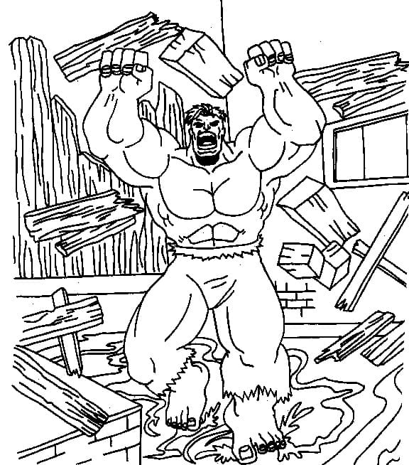 Hulk 6 omalovánka