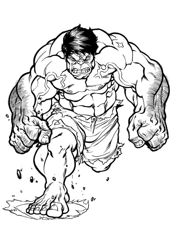 Hulk Běh omalovánka