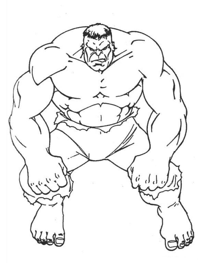 Hulk k vytištění omalovánka