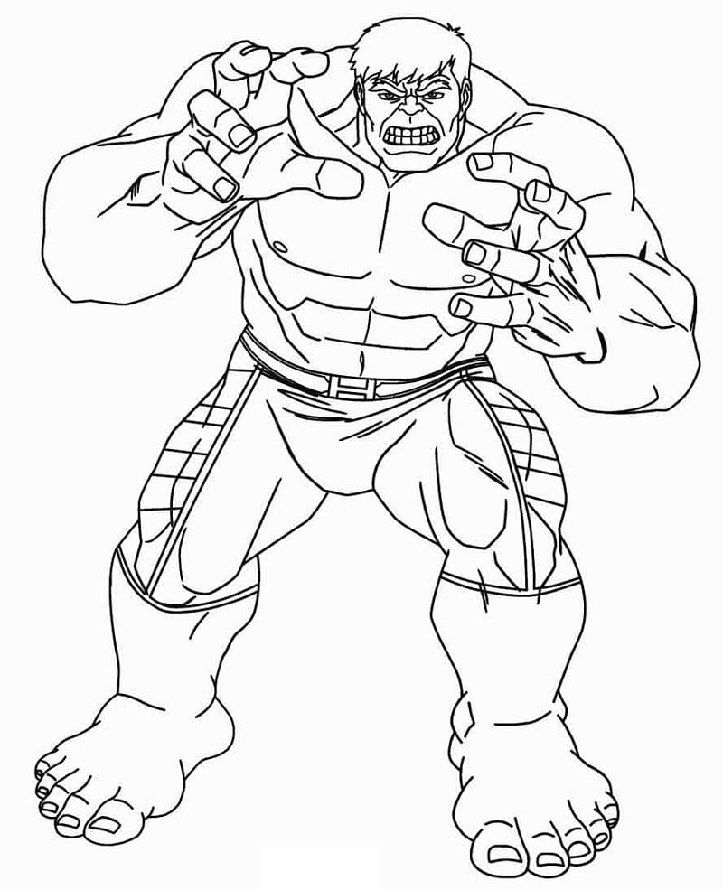 Hulk k vytištění omalovánka