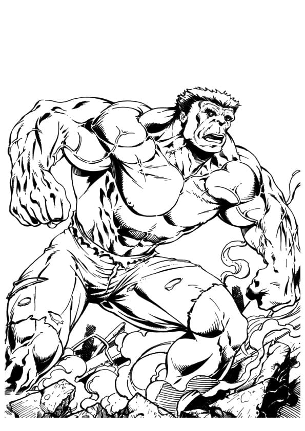 Hulk ničí omalovánka