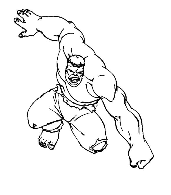 Hulk útočí omalovánka